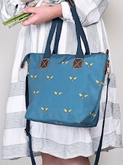 Sophie Allport Teal Blue Mini Bees Oundle Bag - Image 1 of 2