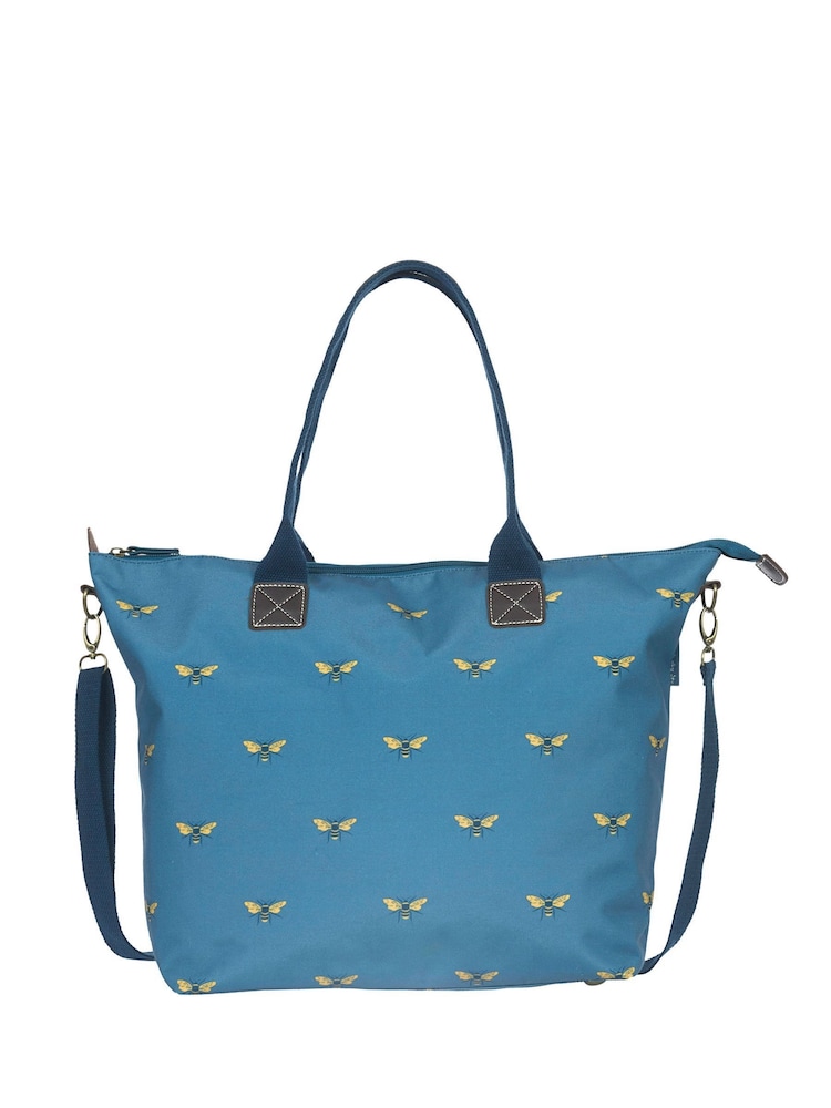 Sophie Allport Teal Blue Bees Oundle Bag - Image 2 of 2 Sophie Allport Teal Blue Bees Oundle Bag - Image 2 of 2