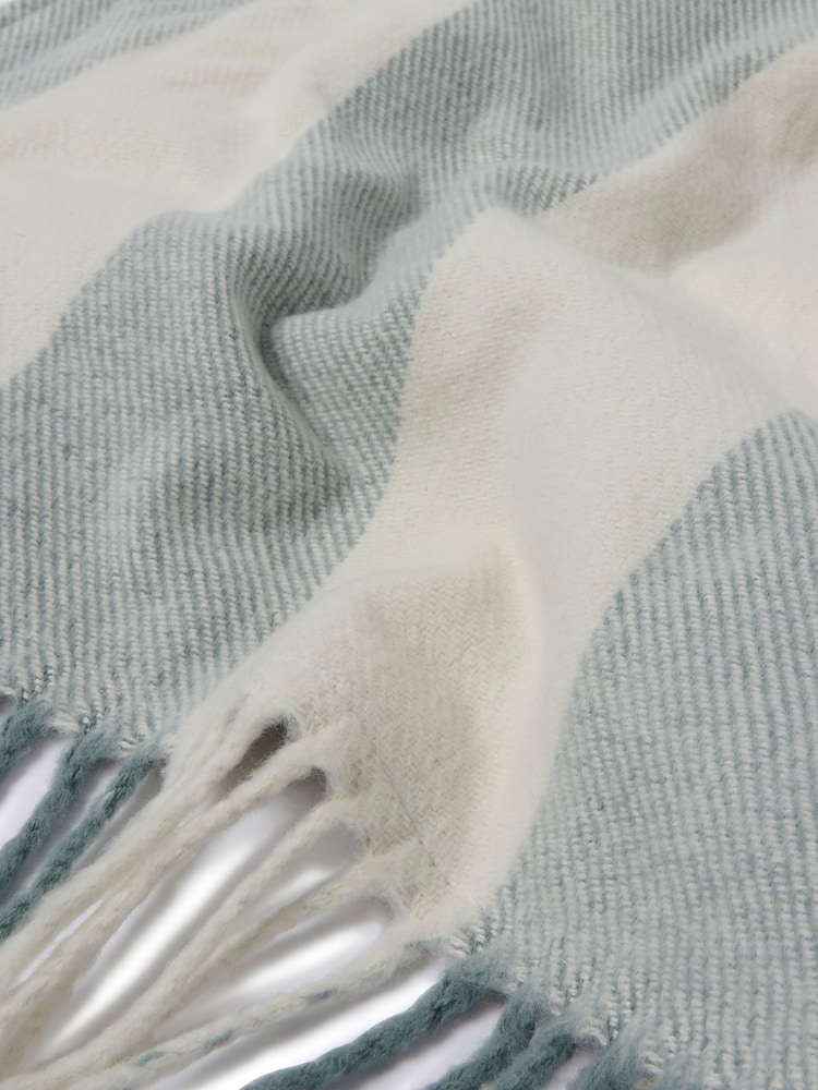 Sophie Allport Pale Blue Stripe Woven Picnic Blanket - Image 5 of 5