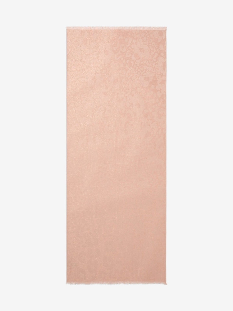 Lipsy Pink Jaquard Glitter Lightweight Scarf - Image 1 of 3
