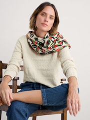 Seasalt Cornwall Green New Everyday Circle 100% Cotton Scarf - Image 4 of 5