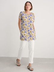 Seasalt Cornwall White Ocean Gaze Jersey Tunic - Imagen 1 de 5