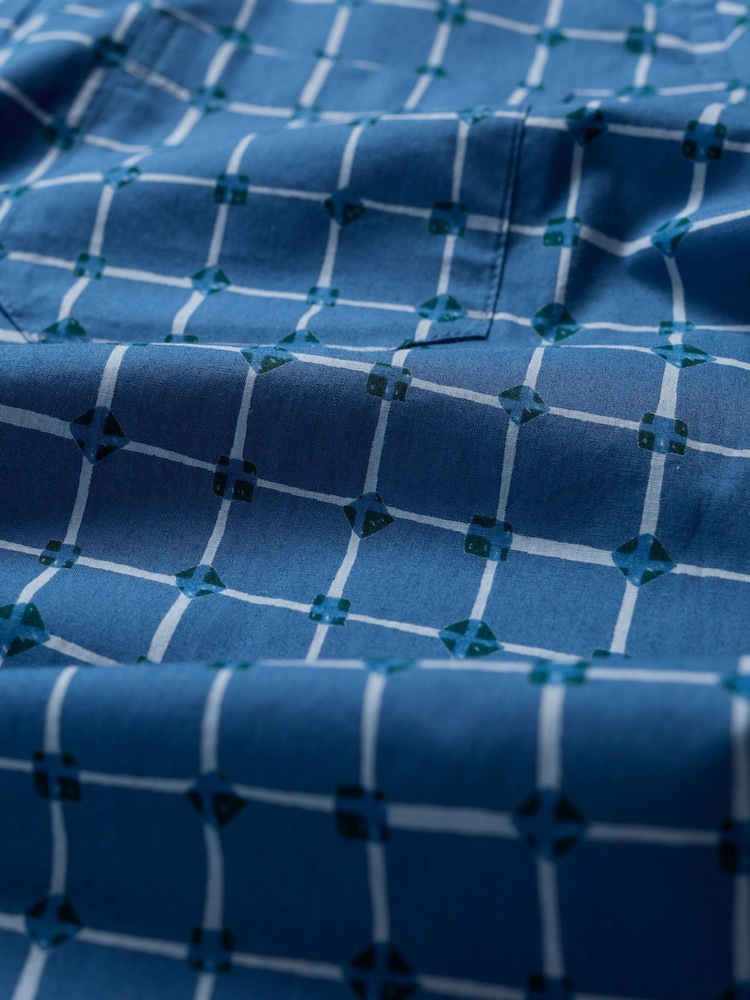 Seasalt Cornwall Light Blue Mens Barque Short Sleeve 100% Organic Cotton Shirt - Image 5 of 5