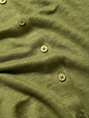 Seasalt Cornwall Green Carn Glaze 100% Linen Button Through Vest - Image 2 of 5