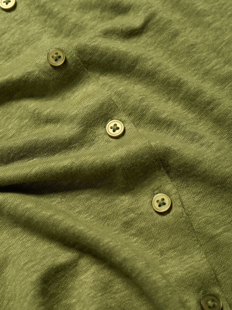 Seasalt Cornwall Green Carn Glaze 100% Linen Button Through Vest - Image 2 of 5