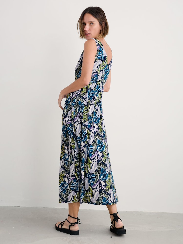 Seasalt Cornwall Blue Polmanter Jersey 100% Cotton Dress - Image 5 of 5