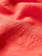 Seasalt Cornwall Orange Cresting Waves Sleeveless 100% Linen Dress - Image 11 of 11