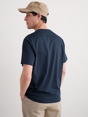 Синий - Seasalt Cornwall Mens Loggerhead 100% Cotton T-Shirt - Image 2 of 5