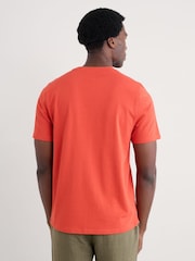 Seasalt Cornwall Orange Mens Merthen 100% Cotton T-Shirt - Image 2 of 5
