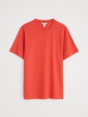 Seasalt Cornwall Orange Mens Merthen 100% Cotton T-Shirt - Image 4 of 5