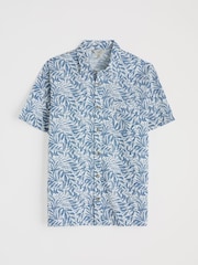 Seasalt Cornwall White Mens Barque Short Sleeve 100% Organic Cotton Shirt - Image 4 of 5