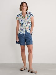 Seasalt Cornwall Rushmaker Short Sleeve Cotton Shirt - Imagen 1 de 5