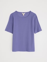 Seasalt Cornwall Purple Gorse Lane Rib T-Shirt - Image 6 of 7
