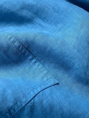 Seasalt Cornwall Light Blue Mens Sandcart 100% Linen Shorts - Image 5 of 5