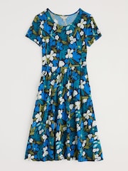 Seasalt Cornwall Light Blue April Short Sleeve Dress - Image 4 of 5