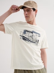 Seasalt Cornwall White Mens Midwatch 100% Cotton T-Shirt - Image 1 of 5