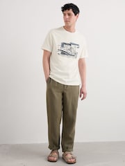 Seasalt Cornwall White Mens Midwatch 100% Cotton T-Shirt - Image 3 of 5