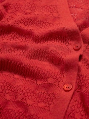 Seasalt Cornwall Orange Sweet Day 100% Cotton Cardigan - Image 5 of 5