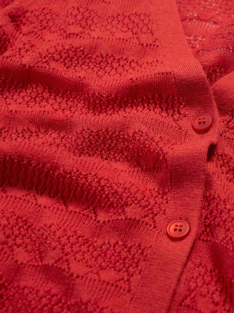 Seasalt Cornwall Orange Sweet Day 100% Cotton Cardigan - Image 5 of 5