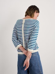 Seasalt Cornwall Blue Knavock Striped Jumper - Image 2 of 5