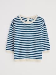 Seasalt Cornwall Blue Knavock Striped Jumper - Image 4 of 5