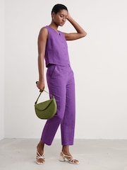 Seasalt Cornwall Purple Westlin Trousers - Image 4 of 5