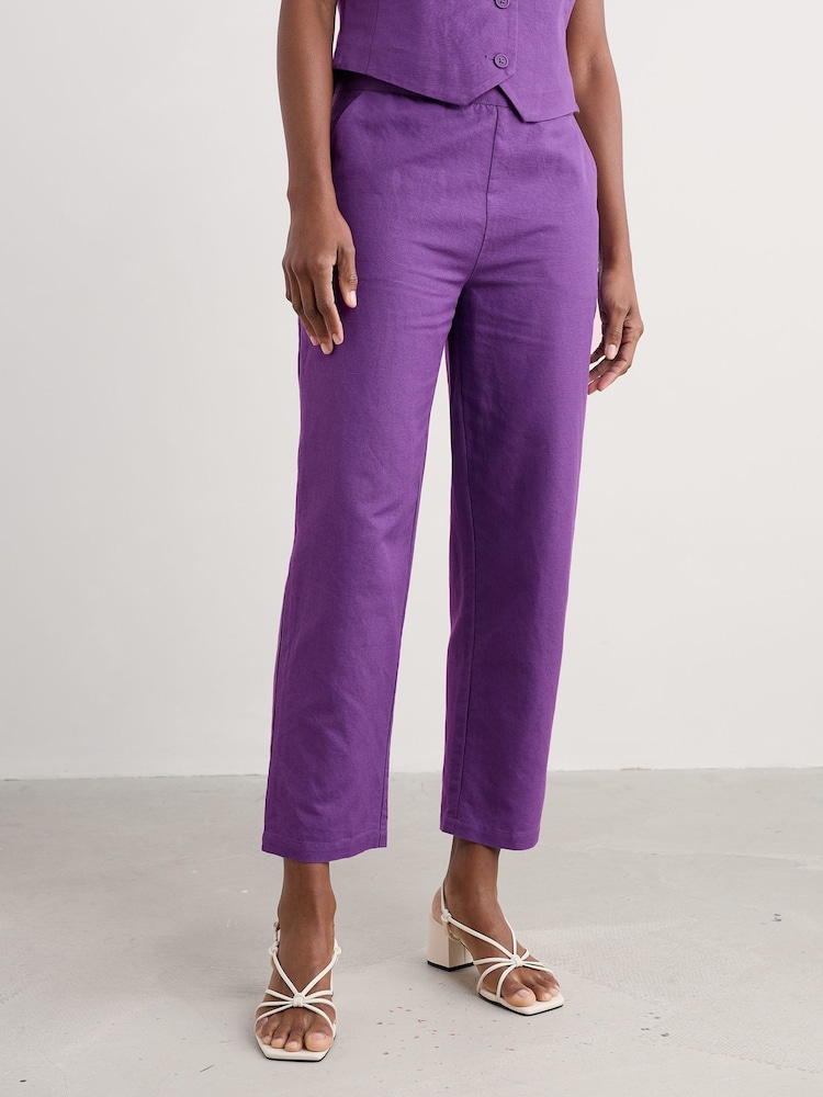 Seasalt Cornwall Purple Westlin Trousers - Image 5 of 5