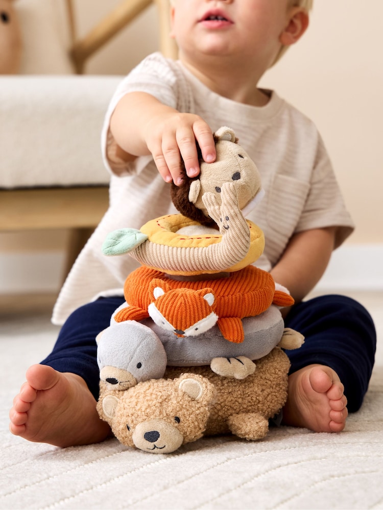 JoJo Maman Bébé Woodland Plush Stacker - Image 1 of 7 JoJo Maman Bébé Woodland Plush Stacker - Image 1 of 7