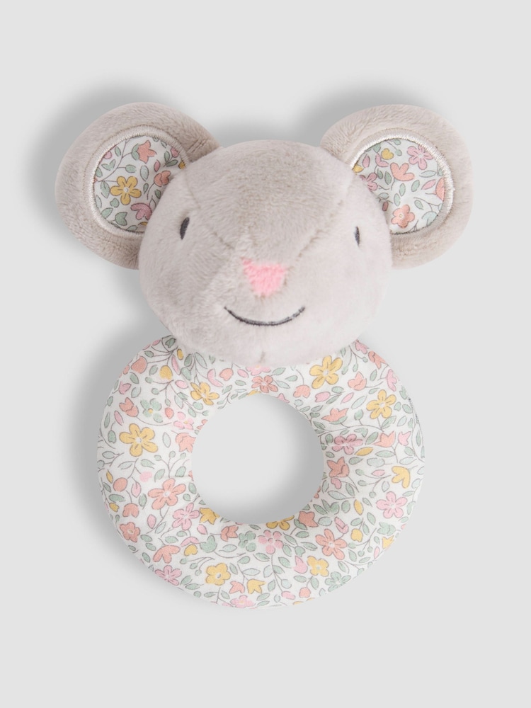 JoJo Maman Bébé Country Cottage Mouse Ring Rattle - Image 1 of 3