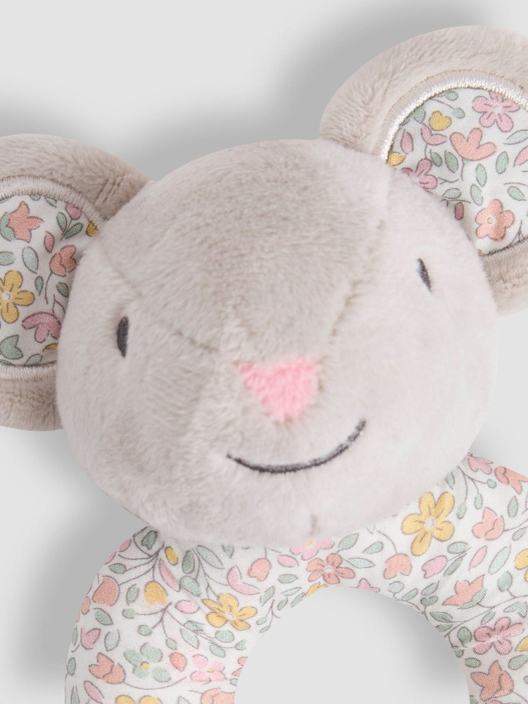JoJo Maman Bébé Country Cottage Mouse Ring Rattle - Image 3 of 3