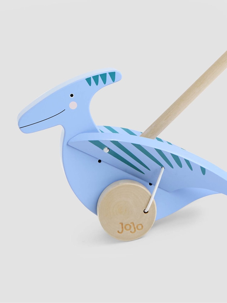 JoJo Maman Bébé Blue Dino Push Along - Image 5 of 5 JoJo Maman Bébé Blue Dino Push Along - Image 5 of 5