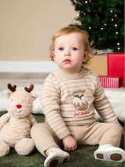 JoJo Maman Bébé René Reindeer Soft Toy Plushie - Medium - Image 4 of 4