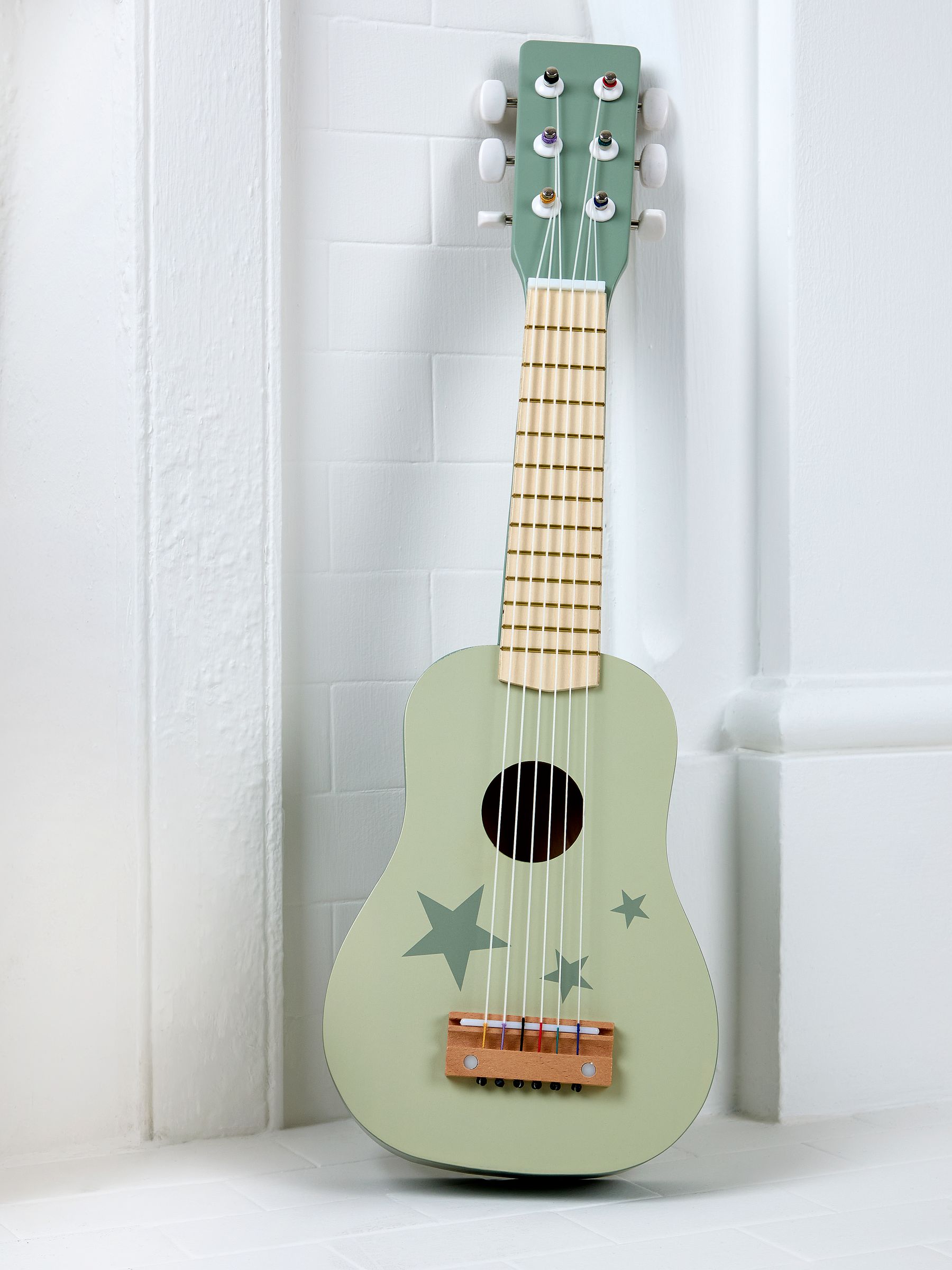 JoJo Maman Bébé Green Wooden Toy Guitar