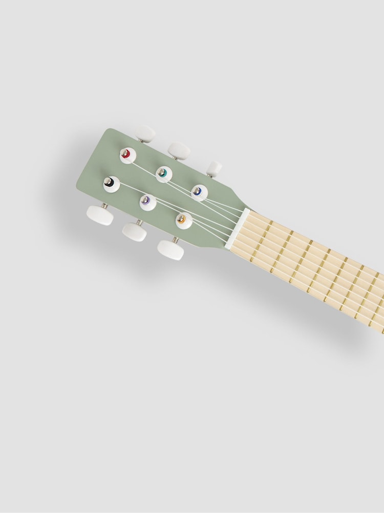 JoJo Maman Bébé Green Wooden Toy Guitar - Image 5 of 5