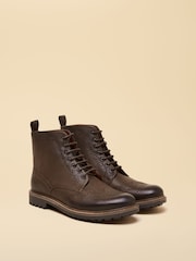 Joules J CLEAT BROGUE BT B Brown Cleated Leather Brogues - Image 1 of 6