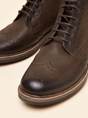 Joules J CLEAT BROGUE BT B Brown Cleated Leather Brogues - Image 5 of 6