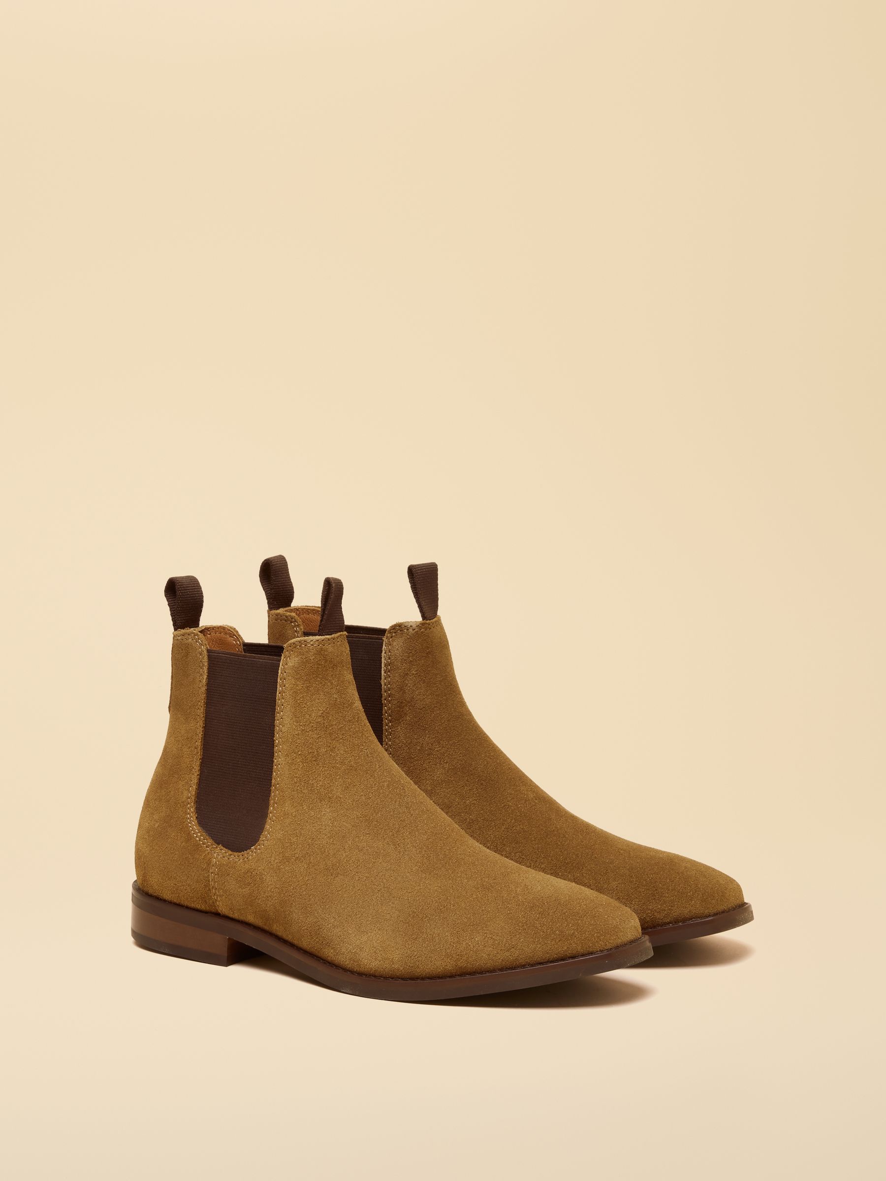 Joules Taupe Suede Chelsea Boots