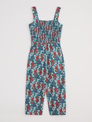 Seasalt Cornwall Blue Waxwing Jersey Wide Leg Jumpsuit - Image 5 of 5
