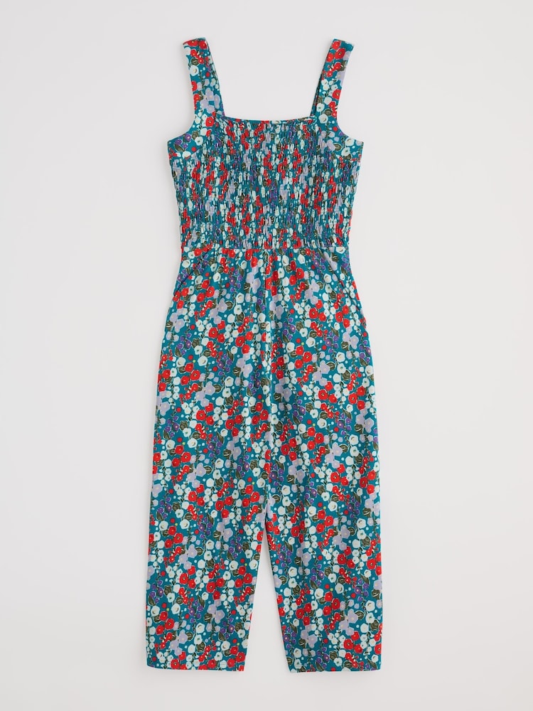 Seasalt Cornwall Blue Waxwing Jersey Wide Leg Jumpsuit - Image 5 of 5