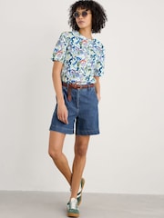 Azul de Chrome - Camiseta de algodón 100 % con estampado Poisson de Seasalt Cornwall - Imagen 1 de 5