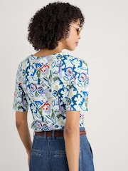 Azul de Chrome - Camiseta de algodón 100 % con estampado Poisson de Seasalt Cornwall - Imagen 2 de 5