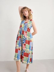 Seasalt Cornwall Bajoland Heather Sleeveless 100% Linen Dress - Imagen 3 de 5