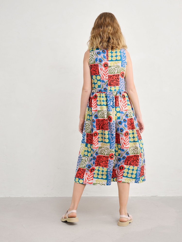 Seasalt Cornwall Bajoland Heather Sleeveless 100% Linen Dress - Imagen 5 de 5