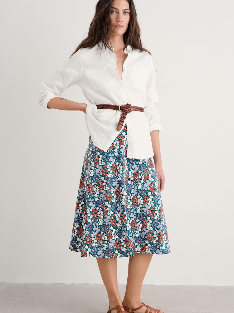 Seasalt Cornwall Light Blue Ankle Length Skirt - Image 1 of 5