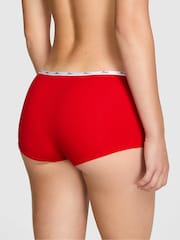 Victoria's Secret PINK Bright Vermillion Red Short Cotton Mini Logo Knickers - Image 2 of 2
