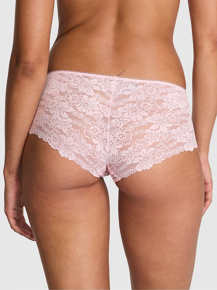 Victoria's Secret PINK Pink Tattoo Print Hipster No Show Lace Trim Knickers - Image 2 of 2 Victoria's Secret PINK Pink Tattoo Print Hipster No Show Lace Trim Knickers - Image 2 of 2