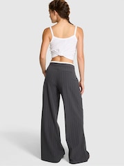 Victoria's Secret PINK Grey Pinstripe Twill Trousers - Image 2 of 5