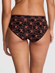Victoria's Secret PINK Black Halloween Spiderweb Hipster Cotton Logo Knickers - Image 2 of 3