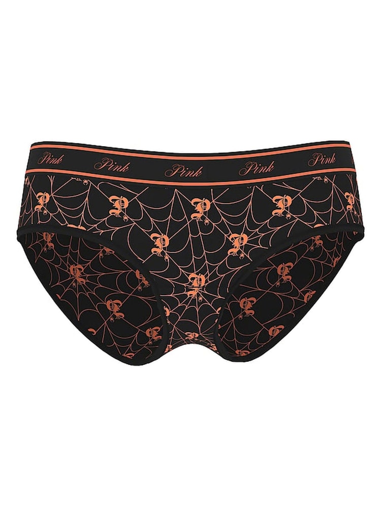 Victoria's Secret PINK Black Halloween Spiderweb Hipster Cotton Logo Knickers - Image 3 of 3 Victoria's Secret PINK Black Halloween Spiderweb Hipster Cotton Logo Knickers - Image 3 of 3