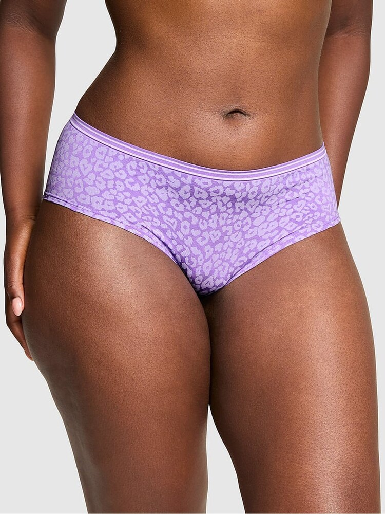 Victoria's Secret PINK Purple Leopard Thong Seamless Scoop Thong Knickers - Image 1 of 3